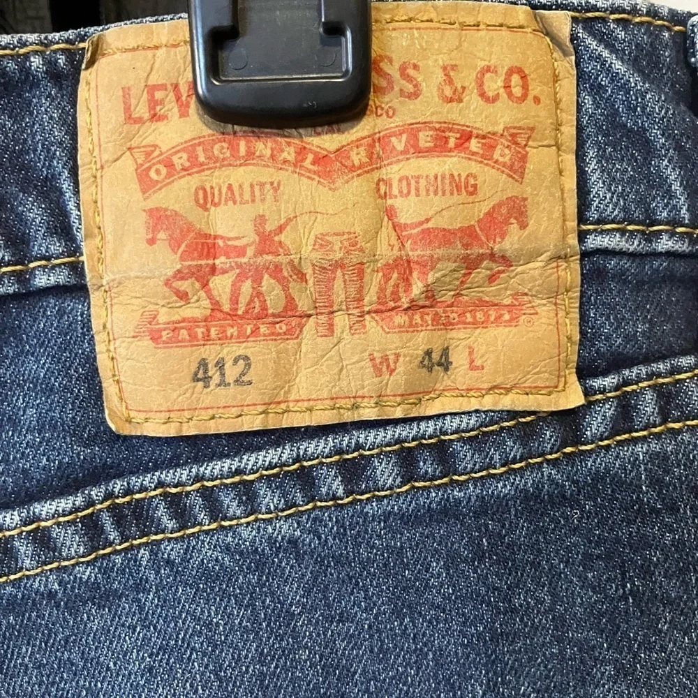 Levi’s 412 Slim Shorts Blue Denim Flex Eco Performance Size 44 - Picture 4 of 7